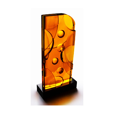 Curvature of Space in Amber
