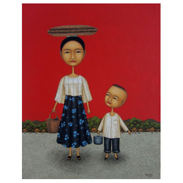 Rice Cake Vendor and her Son
